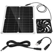 12V Solar Panel Exhaust Fan Kit 12W 
