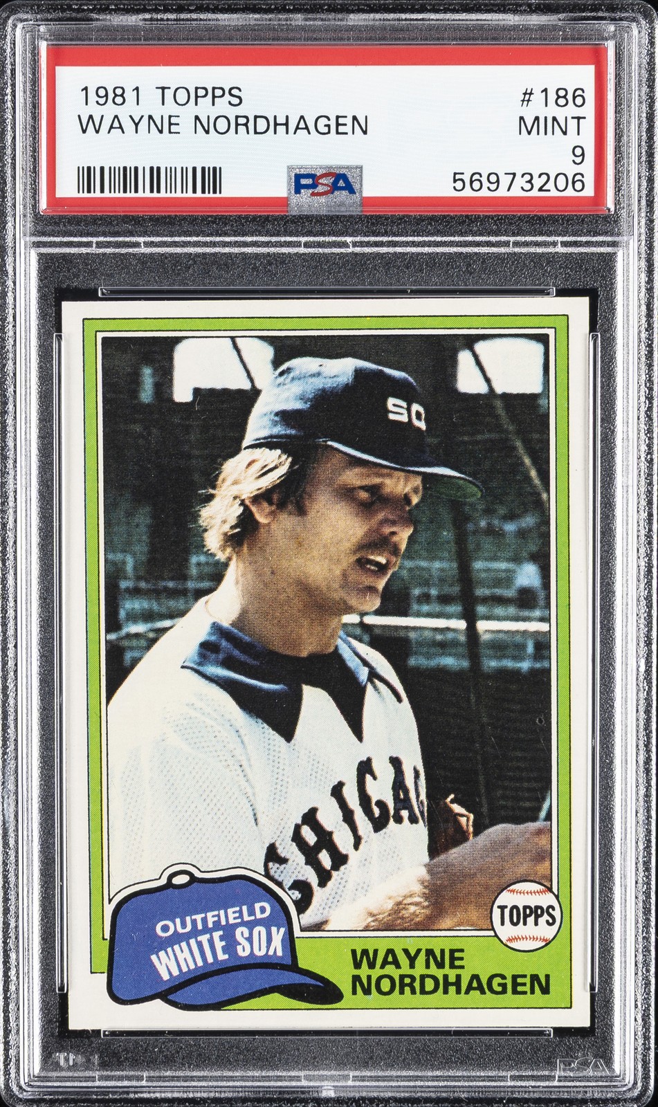1981 TOPPS #186 WAYNE NORDHAGEN PSA 9