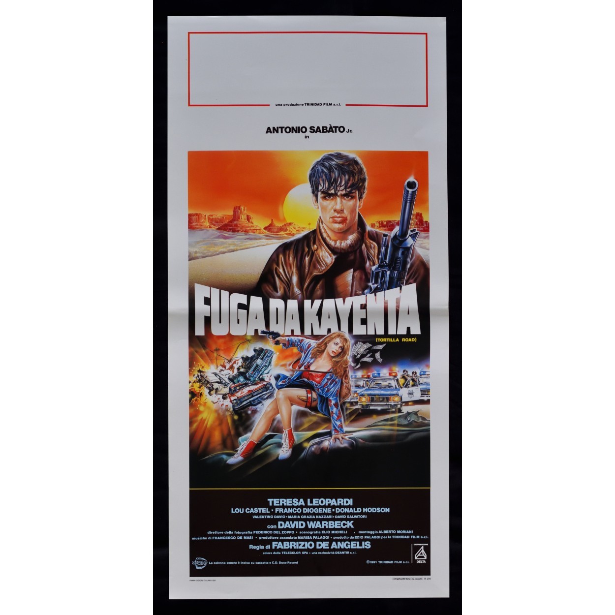 Locandina originale film Fuga da Kayenta (1991) - Regia di Fabrizio De Angelis