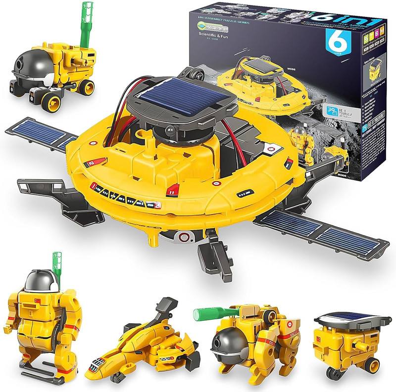 STEM Projects for Kids Ages 8-12 Solar Robot Kit 6-In-1 Space Toys for 10-Year-O