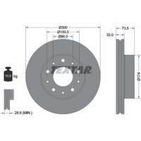 2X Textar 92157303 Bremsscheibe FüR Fiat Peugeot Citroen Opel Ducato Boxer 250