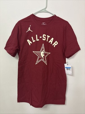 NWT NBA Nike Tee Global Stores Edwards 5 Mens Medium Jordan All Star Red T-Shirt