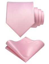 Blush Pink Tie and Pocket Square Necktie Set for Men24