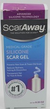 ScarAway Silicone Scar Gel 0.35 oz Medical Grade Scar Treatment Tube Face Body