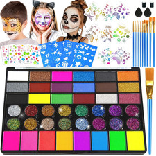 42 Colors Face Painting Kit, Water Activated Face Body Paint Set