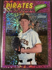 2026 Topps Heritage #64 Mitch Keller Chrome Pink Sparkle Pirates