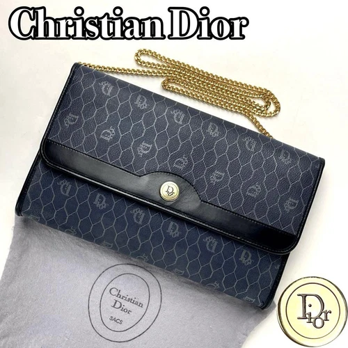 Sac bandoulière Dior 2 voies trotteur pvc cuir marine