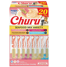 INABA Churu Cat Treats, Grain-Free, Lickable, Squeezable Creamy Pur e Cat