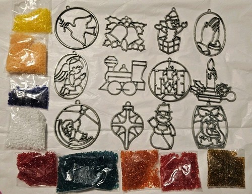Vintage Makit & Bakit Christmas Ornament 12 Suncatcher Make It Bake It w Crystal