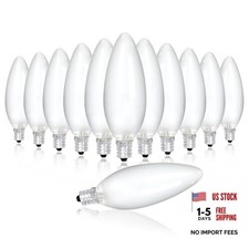 Candelabra Light Bulbs 40 Watt 120V B10 Candle Bulbs Replacement E12 12 Pack