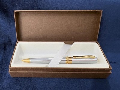 Cross Townsend Medalist Style Mechanical Pencil Polished Chrome w/ Gold Accents