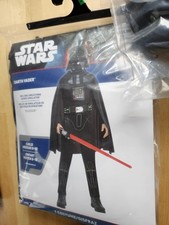New Kids Childs Medium 8-10 Star Wars Darth Vader Costume With Mask
