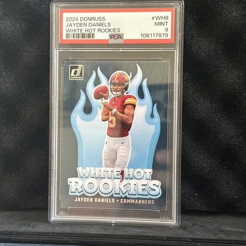 2024 Donruss Jayden Daniels White Hot Rookies PSA9