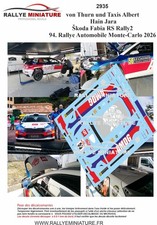 DECALS 1/43 REF 2935  koda Fabia RS by Thurn and Taxis Monte-Carlo 2026