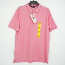 Member's Mark Men's Short-Sleeve Polo Shirt M Pink Stretch Cotton NWT