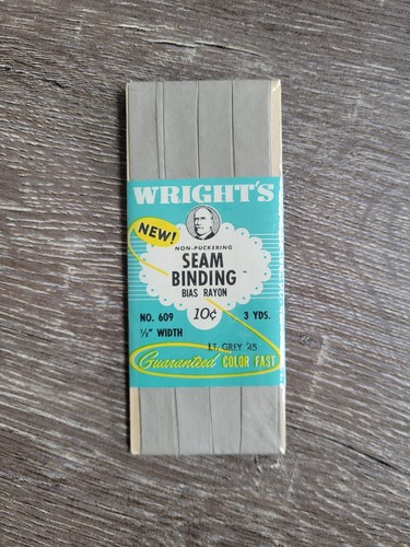 WRIGHT'S Vintage lotto di 10 rilegature in rayon verde blu grigio bianco ruggine - Foto 14 di 16