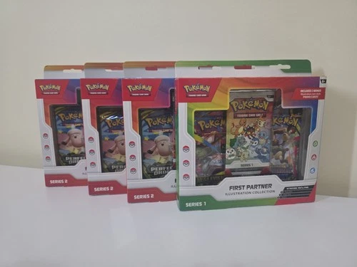 Pokemon TCG First Partner Illustration Collection Series 1 & 2 Sealed x4