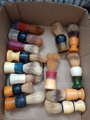 Lot Of 27 Vintage Shaving Brushes