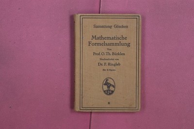 353373 O. Th. Bürklen MATHEMATISCHE FORMELSAMMLUNG Walter de Gruyter & Co. HC