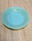Vintage Jadeite Fire King Ribbed Jane Ray Green Glass Flat Soup Bowl 7.5"