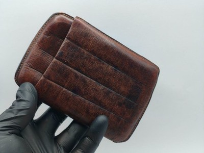 Vintage Spanish Leather Cigarette Case - Unique pattern - Rare