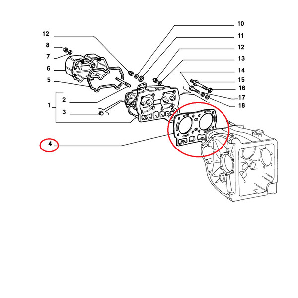 Dichtung Zylinderkopf FüR Fiat 126 BIS 500 Original 46444964-image