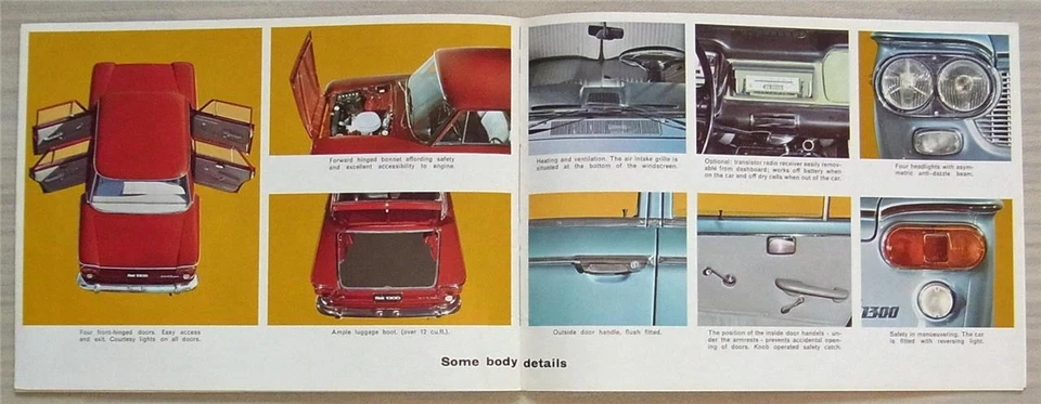FIAT 1300 & 1500 Car Sales Brochure c1963 #1736 - Image 4 of 4