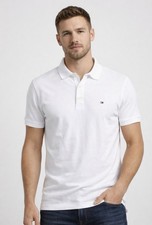 Tommy hilfiger 1985 polo shirt men s large white slim fit short sleeve nwt