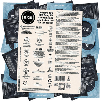 EXS Snug Fit 100 Kondome extra schmaler enger Sitz,  Großpackung