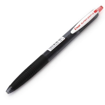 Pilot Oil-Based Ballpoint Pen Super Grip G Knock Type 05 Extra Fine Red Core 10