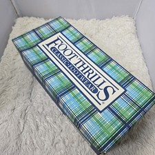 Vintage 1983 Foot Thrills EMPTY Shoe Box Mod Retro Style Prop Collector Plaid