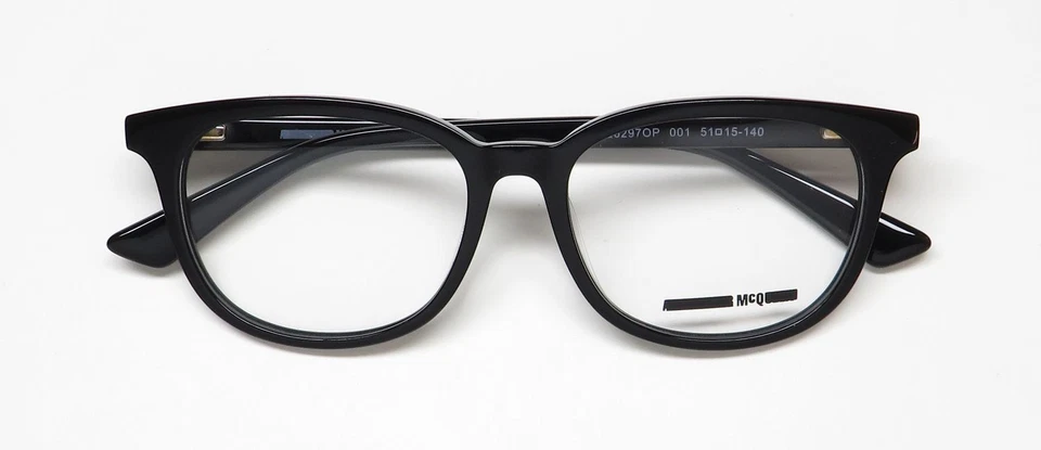 NUEVO MARCO DE GAFAS ALEXANDER MCQUEEN MQ0297OP MUJER 001 NEGRO OVALADO 51-15-140 Foto 2 de 4