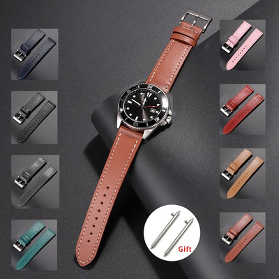 #ad 18mm 20mm 22mm 24mm Vintage Genuine Leather Watch Bands Watch Strap for Business $13.99
