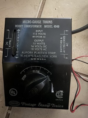 Vintage Train Tyco Model 899V Hobby Transformer & Micro-Gauge  Model 4949
