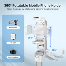 Phone Selfie Tripod Small With Romote - 3 In 1 Cell Phone Tripod Stick 4 Section