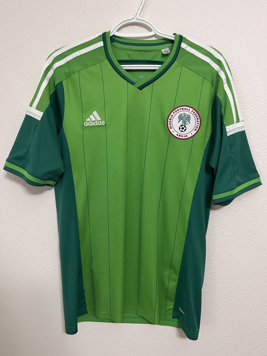 Nigeria Home Jersey/Kit (2014-15) adidas, Men's Medium, Green