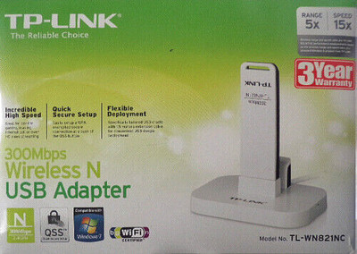 TP-LINK TL-WN821NC USB WLAN Internet Stick PC Wireless USB Adapter Station weiß