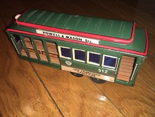 VTG San Francisco Cable Car Tin Toy Friction Bell Japan Bay Taylor Powell Mason