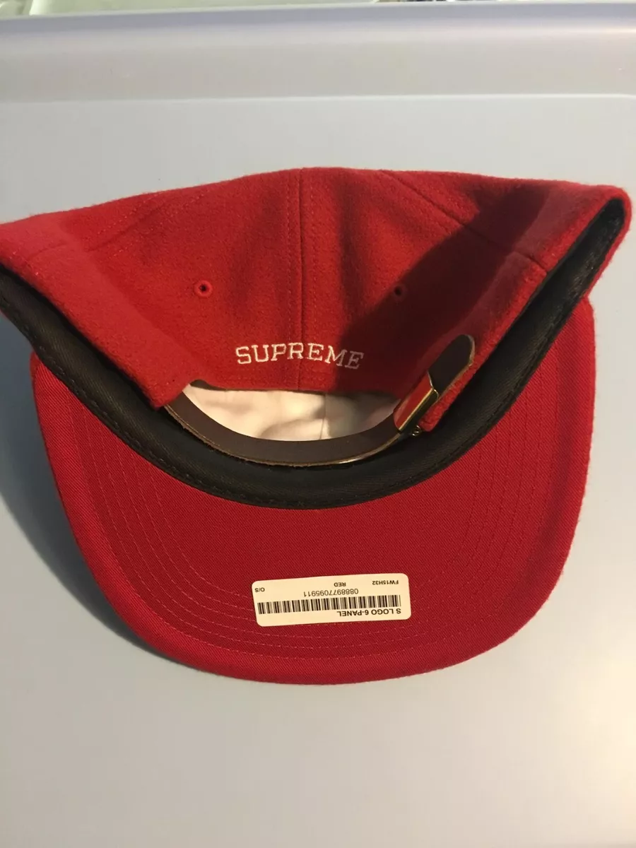 Supreme S Logo 6 Panel Cap Red FW