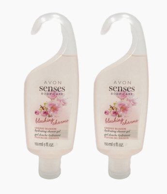 2x Avon Senses Blushing Cherry Blossom Shower Gel 5 oz Sealed New Old Stock