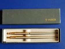 Parker Pen Pencil Set Beautiful Golden tone New in Box Vintage
