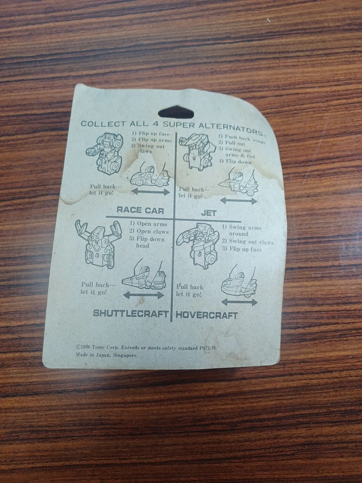 Vintage 1986 Super Alternators By Tomy Jet Robot Transformers Ted White Blue NIP - Image 3 of 4