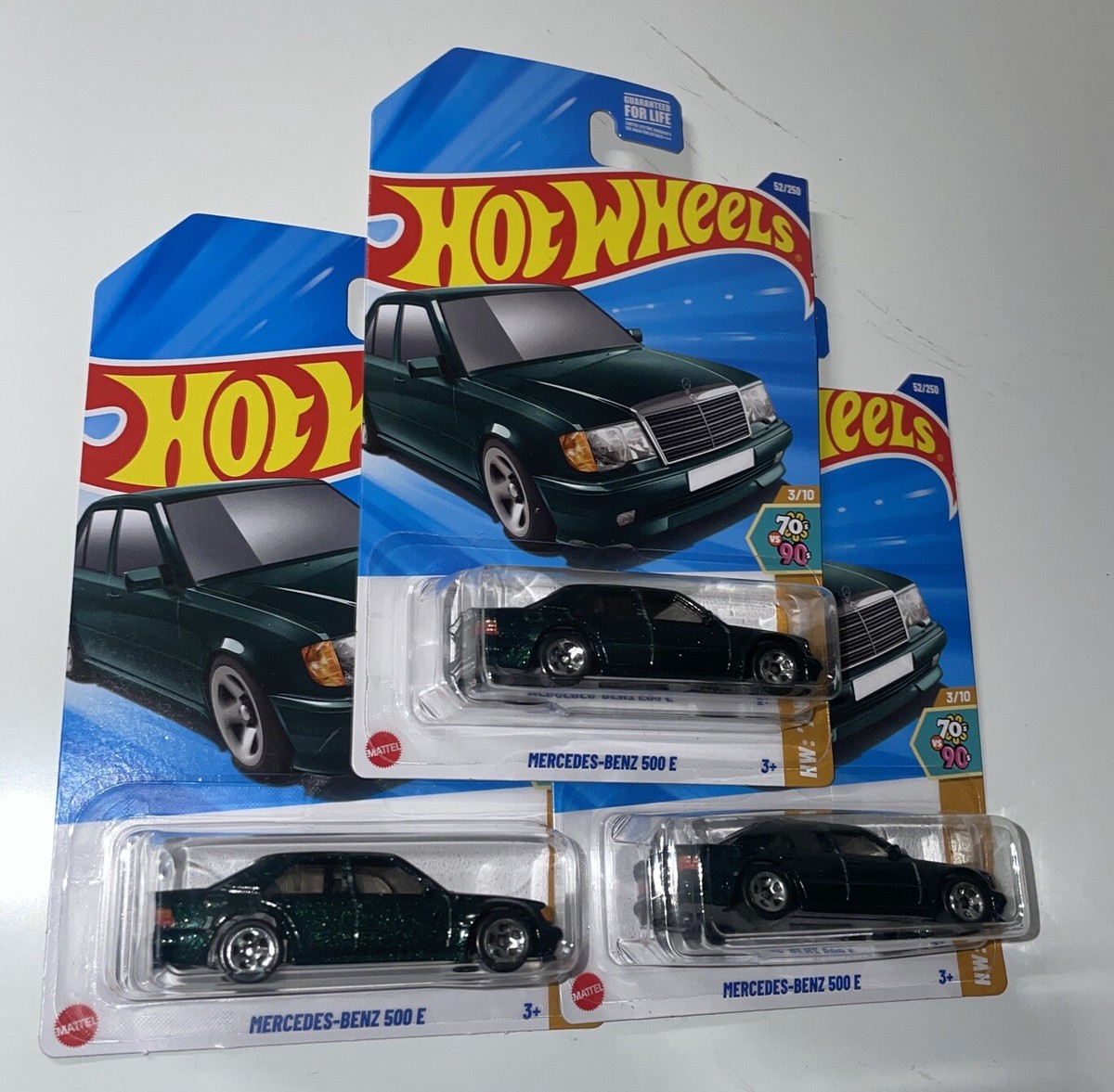 2025 Hot Wheels Mercedes Benz 500 E Hw 70s Vs 90s 52/250 Green Lot