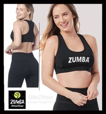 ZUMBA SCOOP CROP TANK SPORTS BRA Rare Convention Exclusive! EliteZWear M, L, XXL