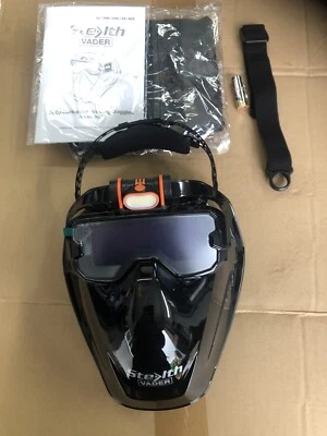 STEALTH VADER WELDING VADER GOGGLES. TRUE COLOUR WELDING MASK WITH LED LIGHT