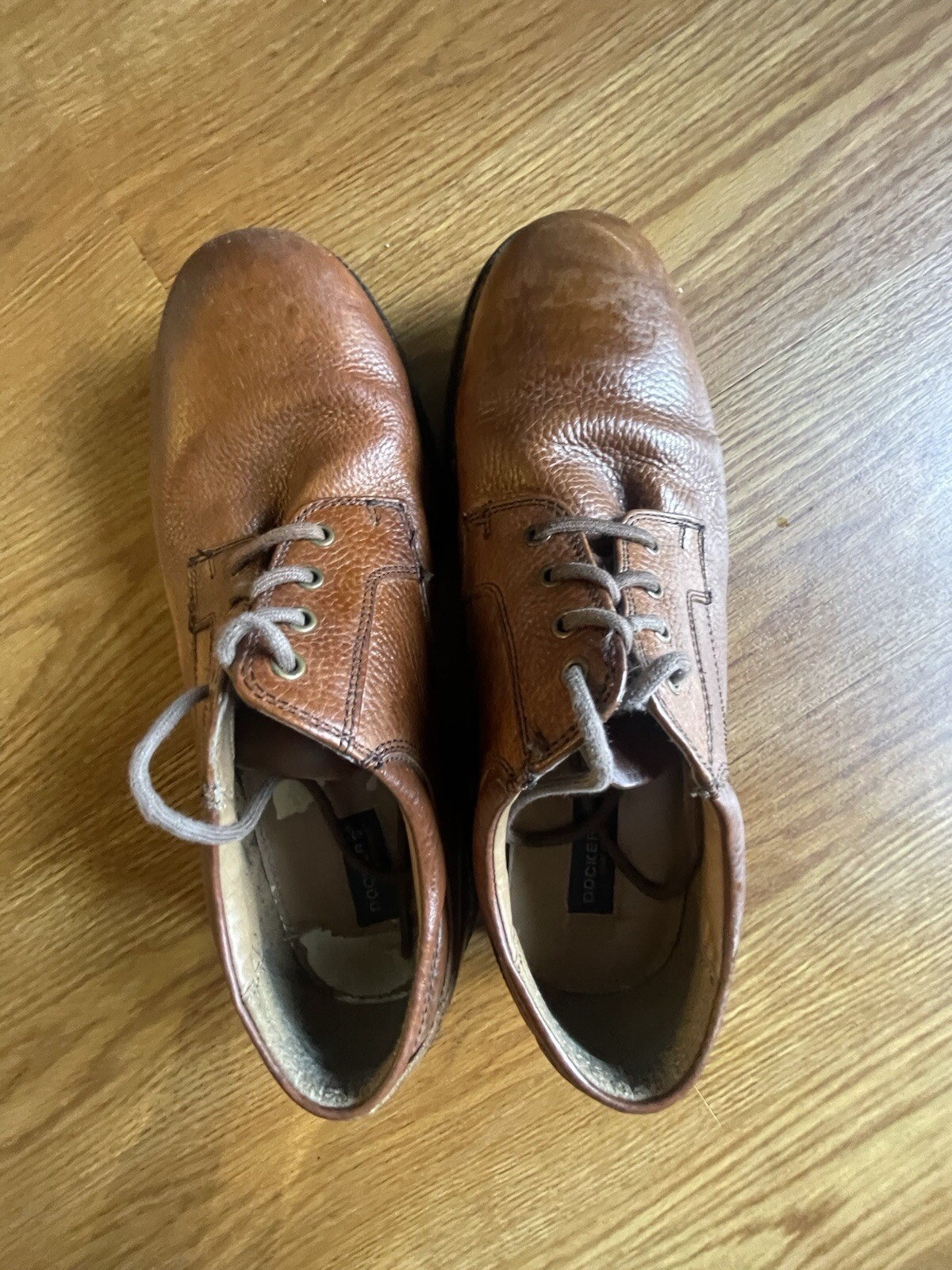 SAOLA Scarpe eleganti Dockers impermeabili pelle marrone uomo taglia 12 M resistenti agli oli formali