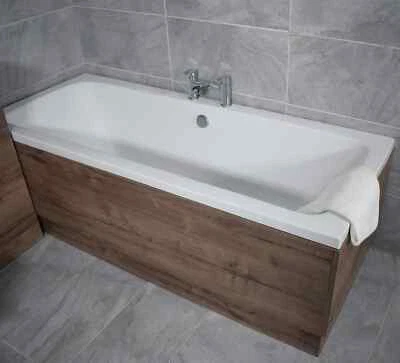 HYDROS MDF Bath Panels Walnut Oak Finish Heavy Duty 1700mm Bathroom Modern Style