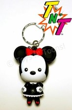 Disney Minnie Mouse Monogram 3-D Figural Keychain B & W Toy ser