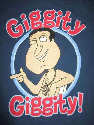 2011 GLENN QUAGMIRE "GIGGITY! GIGGITY" (MED) T-Shirt FAMILY GUY | eBay