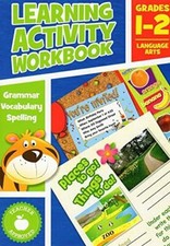 Set of 2 Workbooks Learning Activity Workbook - Language Arts  Math - Grade 1-